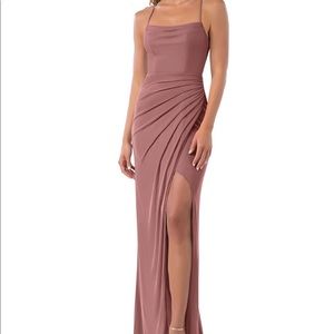 Azazie kalea bridesmaid dress in desert rose